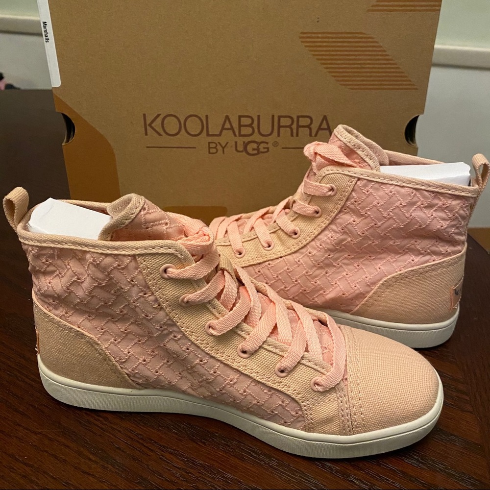 Koolaburra Pink Eyelet High Tops Girls Size 3